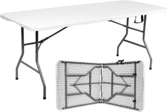 Livista® Klapptisch - Klapptisch - 180 x 70 cm - Klapptisch - Rutschfest und wetterfest - Weiß