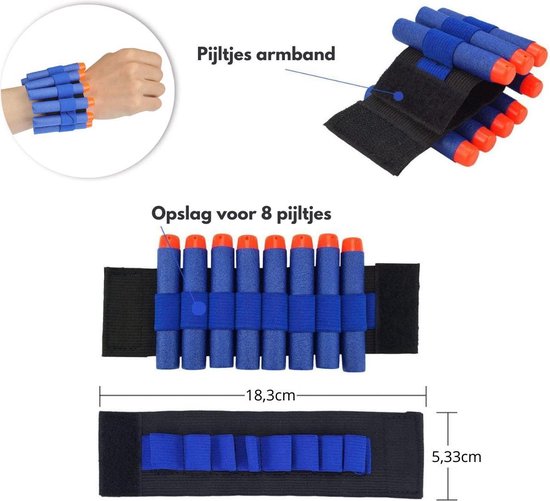 VAIVE Tactical Weste geeignet für Nerf - Inklusive Darts & Magazin für Pistolen