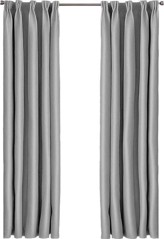 Larson - Luxuriöse Verdunkelungsvorhänge - mit Haken - 3m x 2.5m - Hellgrau