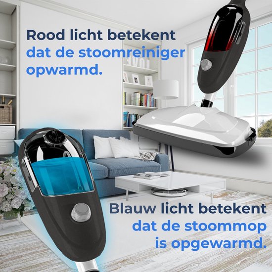 Dampfreiniger 2 in 1 - Handdampfer - Fleckenreiniger - Mit 8 Aufsätzen und 2 Mikrofasertüchern - Sofa-, Boden-, Bad- und Teppichreinigung - Schwarz