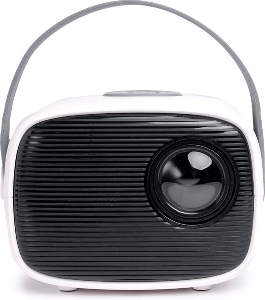 QLT TV-Projektor - Mini-Beamer mit LED-Lichtquelle - Auflösung 800 x 480 Pixel - 16:9 - Projektionsabstand 1 bis 4 Meter - mit Fernbedienung - Weiß