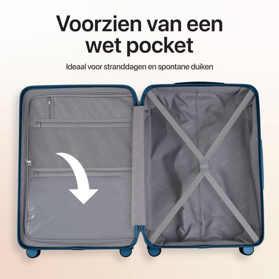 SKYCASES Handgepäck – Classic Heritage – Leichter Trolley – Langlebig – 36 l – TSA-Schloss – 55 x 39 x 20 cm – Handgepäck-Rollkoffer – Spinner-Räder – Dunkelblau