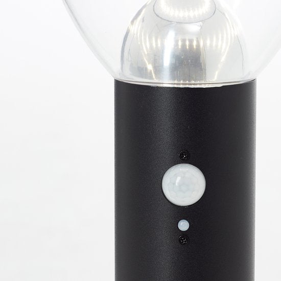 BRILLIANT LED-Außenstehleuchte, Solar, 92 cm, 430 lm, 3000 K, Edelstahl, schwarz