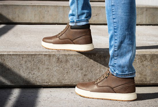 Milanoro - Bequeme Herren-Turnschuhe - Cognac - Größe 42