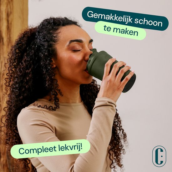 Castagnola Thermosbecher - Kaffeebecher To Go - Reisebecher für Kaffee und Tee - Teebecher - 380 ML - Edelstahl - Grün