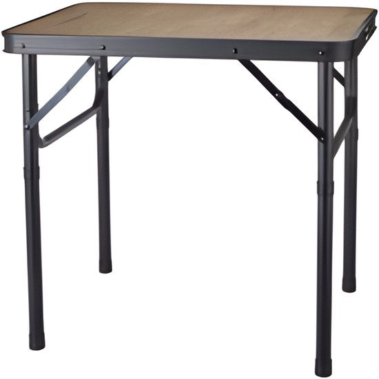 Redcliffs Campingtisch - Aluminium - leicht - Holz/schwarz - 60 x 45 x 56 cm - verstellbar/ausziehbar/zusammenklappbar