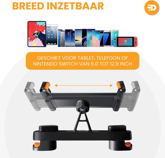 Drivv. Luxuriöser Tablet-Halter - Für Auto - Kopfstütze - 360 Grad drehbar - Für Tablet, Telefon und mehr