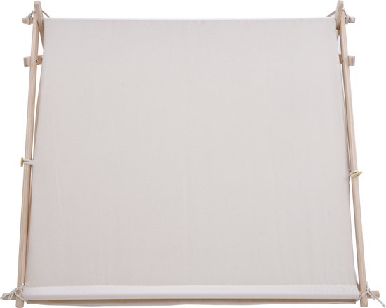 Sunny Sienna Spielzelt mit Fahnen und Bodenmatte Creme - Wigwam Tipi-Zelt für Kinder mit Pendel & Aufbewahrungstasche - FSC Holzstangen - 120x100x105cm
