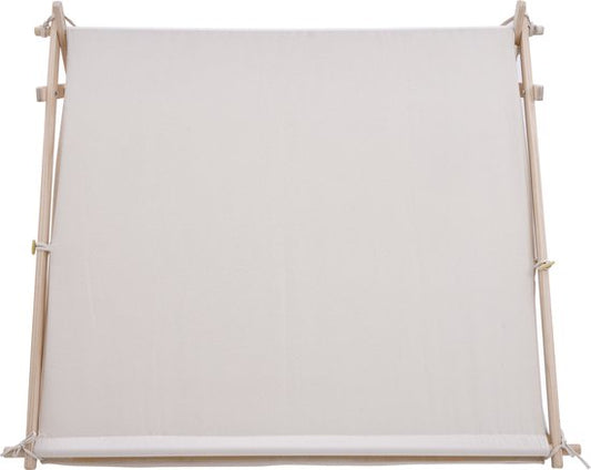 Sunny Sienna Spielzelt mit Fahnen und Bodenmatte Creme - Wigwam Tipi-Zelt für Kinder mit Pendel & Aufbewahrungstasche - FSC Holzstangen - 120x100x105cm