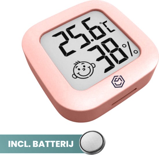 Ease Electronicz Hygrometer - Wetterstation - Luftfeuchtigkeitsmesser - Thermometer für Innenräume - inkl. Batterie und Klebestreifen