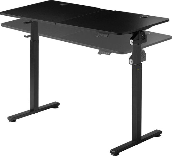 Elektrisch verstellbarer Schreibtisch/Stehpult - 120 x 60 cm - Schwarz