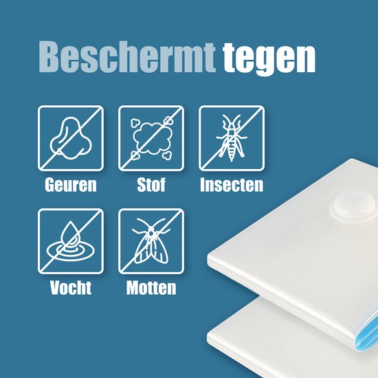 Travelly® Vakuumbeutel & Reisebeutel Set - Aufbewahrung von Kleidung & Reisen - Luftdicht - Wiederverwendbar - Platzsparend - 2er Set - Transparent