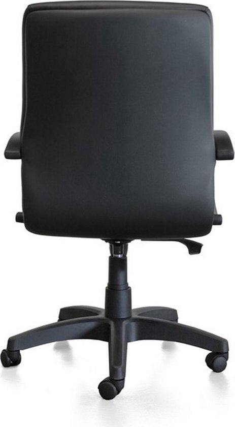 Kangaro Bürostuhl - LEANNA - schwarzes Leder - max 120 kg Belastbarkeit - K-850550