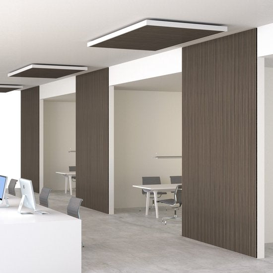 tectake - 2er-Set Akustikpaneele Sonic Wall - Farbe Ebenholz - Schallabsorbierendes Paneel - Lärmreduzierung - verschiedene Farben - Maße pro Paneel (LxBxH): ca. 120x60x2,1cm