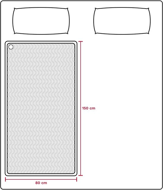Inventum HN139G Wärmeunterbett 150x80 cm - Einzeln - 4 Wärmestufen - Wärmedecke - Waschbar - Automatische Abschaltung - Überhitzungsschutz - Vlies - Weiß