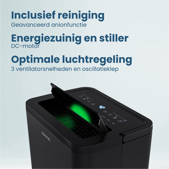 Auronic Luftentfeuchter - Compact Pro Plus - 20L - Schlafzimmer, Badezimmer, Wohnzimmer und Büro - Luftbefeuchter für Innenräume - Schwarz