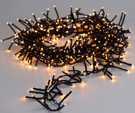 Maxi Cluster Weihnachtsbeleuchtung - 400 led - 6m - extra warmweiß - Timer - Lichtfunktionen - Memory - Außenbereich