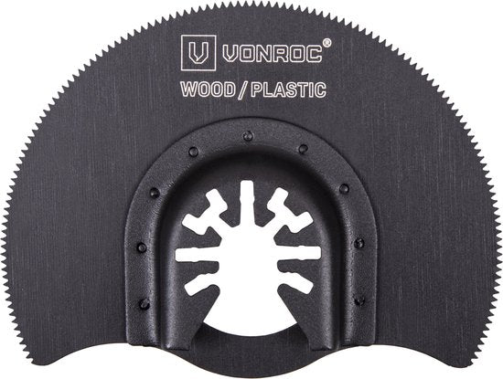VONROC Zubehörset für oszillierende Multitools - 4 Stück; Holz, Metall, Trockenbau & Kunststoff
