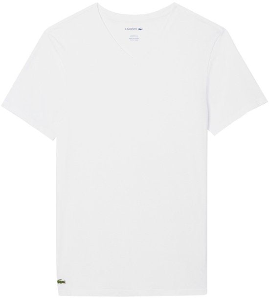 Lacoste Herren 3P V-Ausschnitt Hemden basic weiß