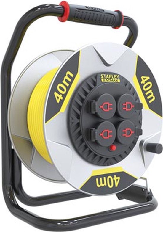Stanley Reel Fatmax Pen Erde 4-Way 16a 40 Meter Silber Neopren