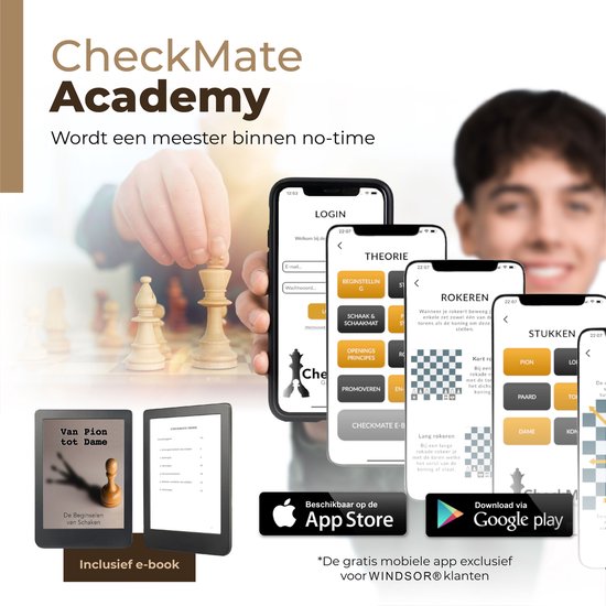 Windsor CheckMate - Schachbrett - 40 cm - Magnetisch