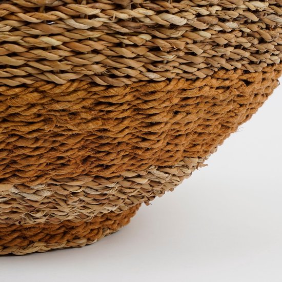 Mica Decorations Tacoma Aufbewahrungskorb mit Deckel - H48 x Ø55 cm - Jute - Gelb
