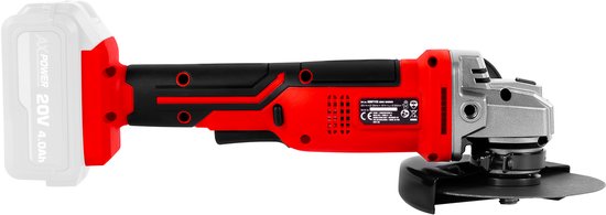FERM - AX-POWER - AGM1126 - Akku - Winkelschleifer - 125 mm - 20Volt - 8000t/min - Softgrip - Seitlicher Griff an zwei Stellen - Verstellbare Schutzkappe - Sicherheitsschalter - Ohne Akku und ohne Ladegerät - Geeignet für AX und FX Akku-Plattform