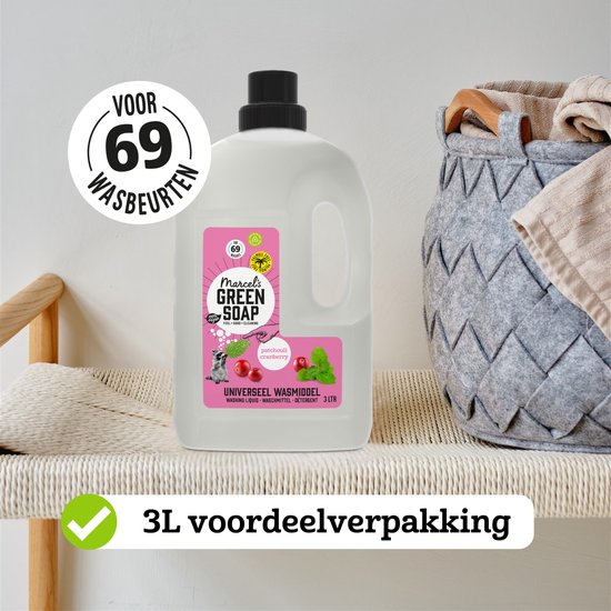 Marcel's Green Soap Universalwaschmittel Patchouli & Cranberry - 3 Liter - 69 Waschgänge