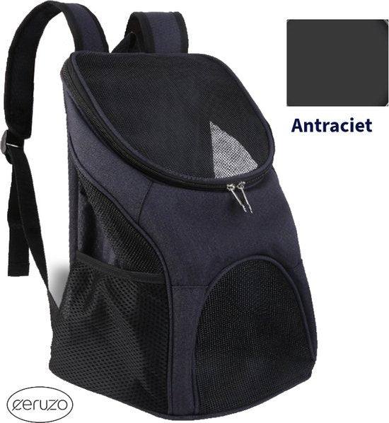 Ceruzo Hunde-Rucksack - Katzen-Rucksack - Max 10 kg- Reisetasche-Tasche -26x33x40cm - Anthrazit