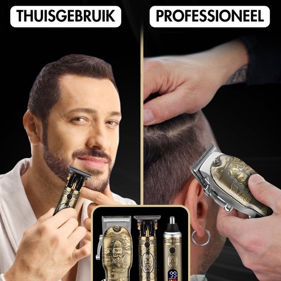 Professionelle kabellose 4-in-1 Haarschneidemaschine - Haarschneider Herrenkopfhaar - Cheveux Haar - Haartrimmer - Friseur Haar Maschine - Haarschneider - Trimmer Bart - Friseur Haarschneider - Friseur Buddha Trimmer - Barbier Set