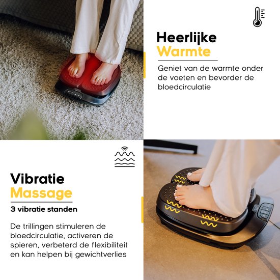 CALMENTA® - Fußmassage Durchblutungsgerät - Vibrationsplatte - Aufbewahrungstasche - Massagegerät - Durchblutung Beine - Fitness