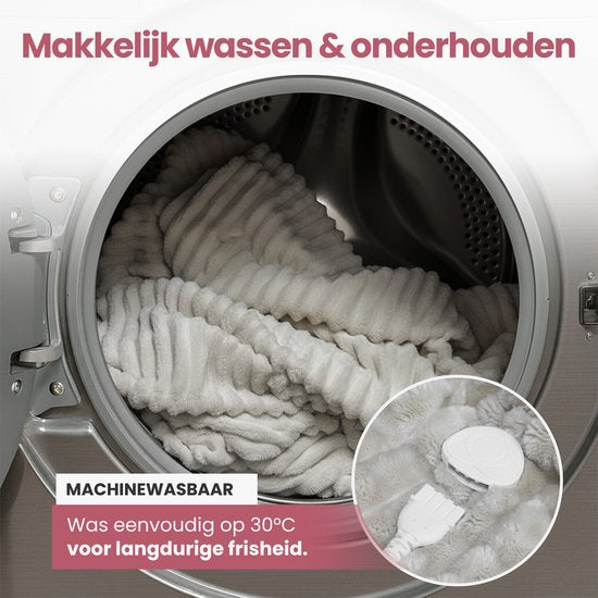 STAUS&BACH Heizdecke 3XL - 2-Personen-Oberdecke - Doppelseitige Fleece Sherpa Wärmedecke - Beige - 180x160 cm PowerNap