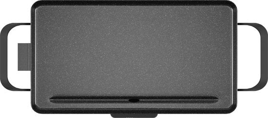 Tristar Grillplatte BP-2667 - Tischgrill M: 46 x 26 cm - Für den Innen- und Außenbereich - BPA frei - Gourmet-Grillplatte für den Tisch - 4 bis 6 Personen - Mit einstellbarem Thermostat - Antihaftbeschichtung - Schwarz