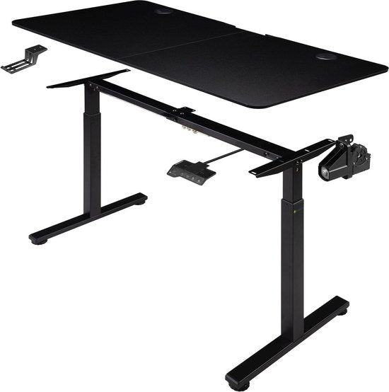 Elektrisch verstellbarer Schreibtisch/Stehpult - 120 x 60 cm - Schwarz