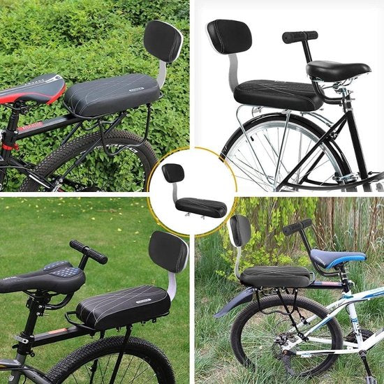 Fahrradsitz-Set - Fahrradsitz - Fahrradrücksitz - Gepäckträgerkissen