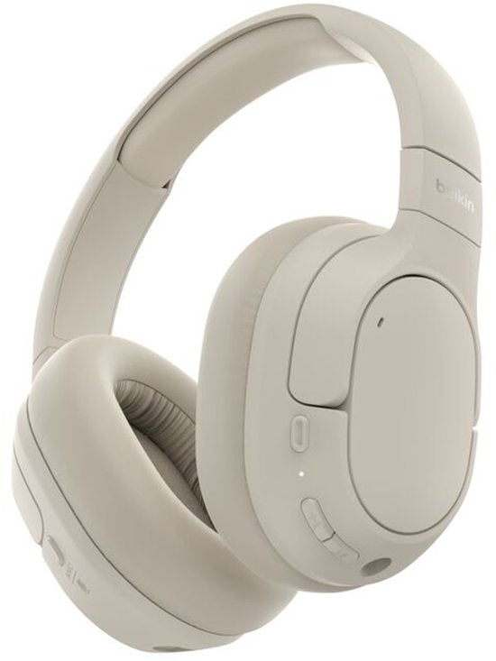 Belkin AUD008HQSA Kopfhörer/Headset Kopfhörer Wireless Headband Anruf/Musik USB Typ-C Bluetooth Sand