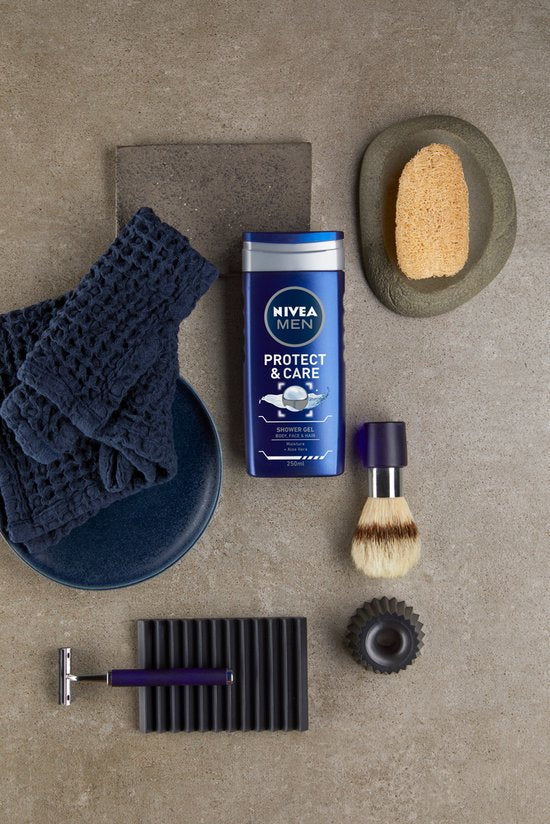 NIVEA MEN Protect & Care Duschgel - 3-in-1 Duschgel mit Aloe Vera - Shampoo - 500ml