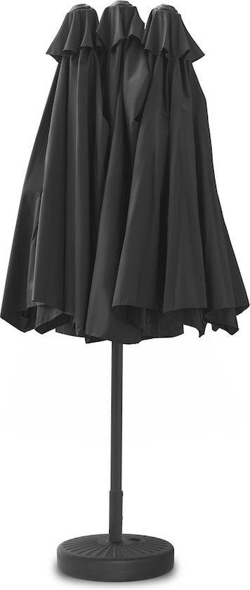 Feel Furniture - Toscano - Großer Sonnenschirm - Twin - 4,5 Meter - Schwarz
