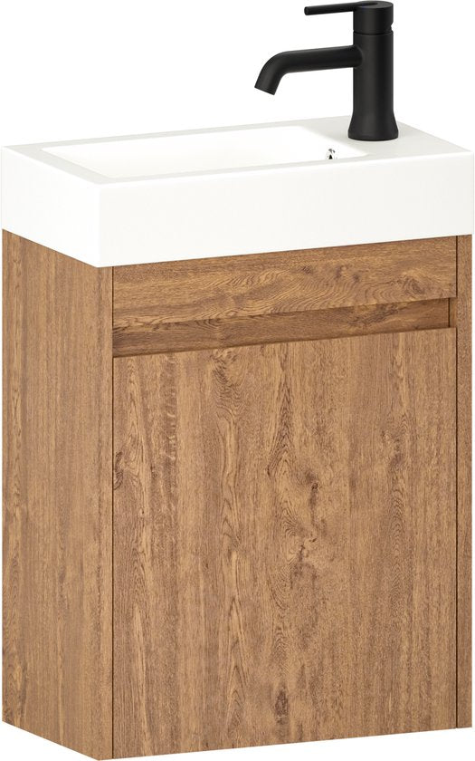 Mirlux Toilettenschrank Eiche Warm - Brunnenschrank - Toilettenmöbel - Toilettenschrank