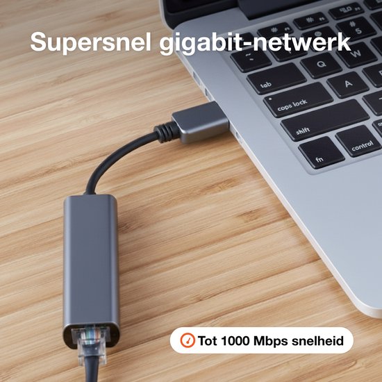 Skoov Ethernet Adapter USB C Kabel - USB C zu Ethernet - Internet - Netzwerkadapter - 1000 Mbps - Gigabit