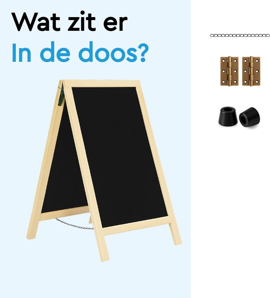 BRASQ Chalkboard Blank - 55x 85 CM - Chalkboard - Werbeschild - Bürgersteigschild - Doppelseitig - für Innen und Außen - Gastgewerbe
