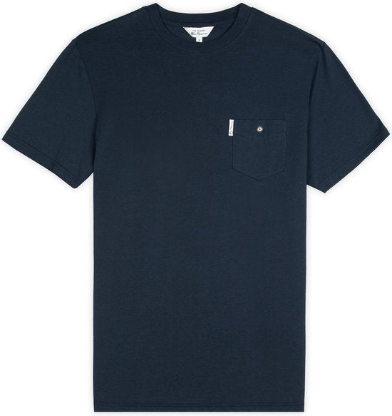 Ben Sherman Signature Taschen-T-Shirt - dunkles Marineblau - Größe S