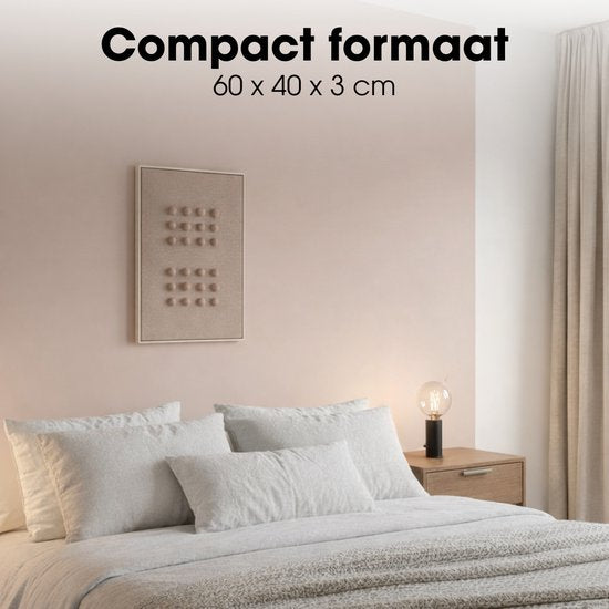 Mica Decorations Wanddekoration – Wandpaneel mit abstrakter Kunst, 60 x 40 x 3 cm – Wohnaccessoire für Wohnzimmer oder Schlafzimmer – Dunkelbraun
