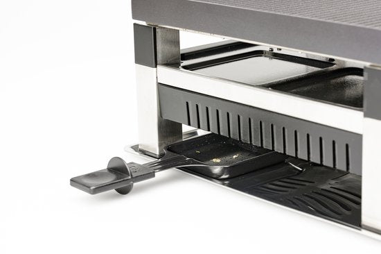 Solis Raclette & Pizza Grill - Gourmet Set 4 Personen - Raclette Gourmet Set - Tischgrill mit 4 verschiedenen Funktionen
