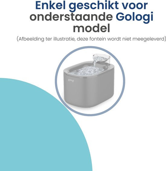 Filter passend für Gologi Trinkbrunnen 2.0 - Filter Refill - Smart Drinking Fountain - 6 Stück
