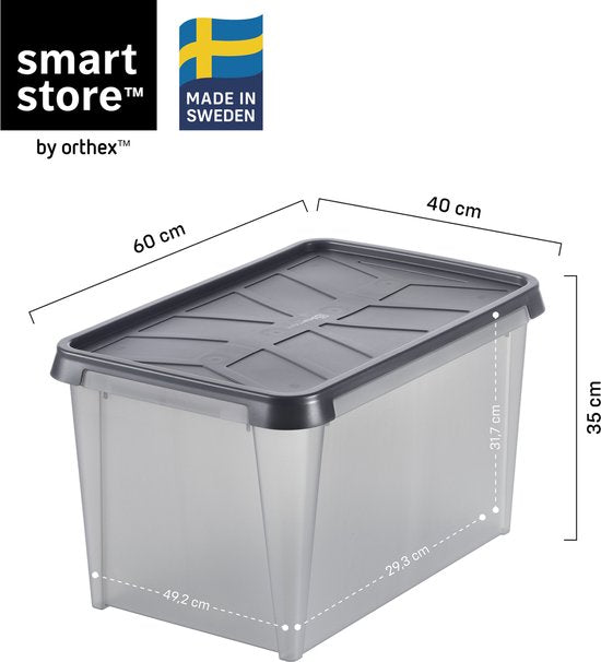 SmartStore - Trocken 45 Aufbewahrungsbox 50 Liter - Polypropylen - Grau