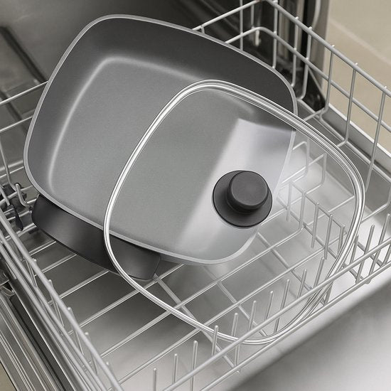 Skoov Elektrische Bratpfanne - Mit Deckel - Induktion - Schwarz