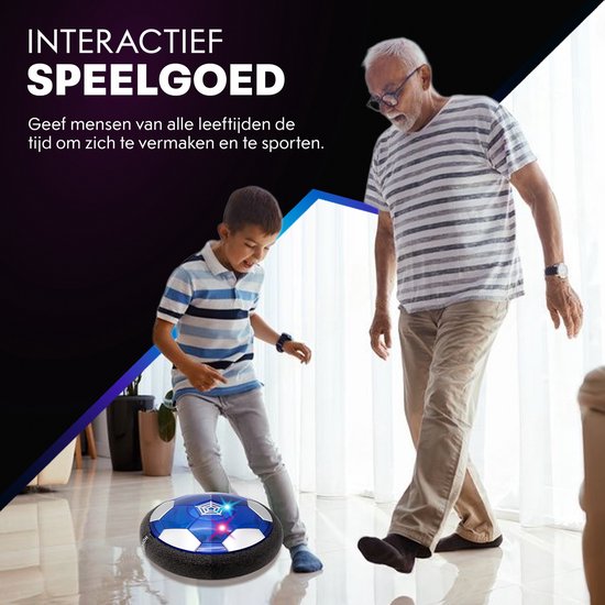 Tech Essentials Hover Ball - 18cm - Led-Beleuchtung - Wiederaufladbar - Hover - Soft Indoor Fußball - Indoor Air Toy Ball - Kinder