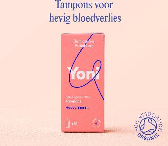 Yoni Bio-Baumwoll-Tampons Heavy 16 Stück