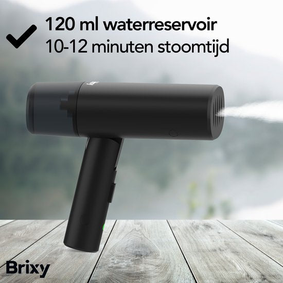 Brixy Clothes Steamer - Leistungsstarke Hand Steamer - Steamer Kleidung und Möbel - Inklusive Aufbewahrungstasche - Anthrazit